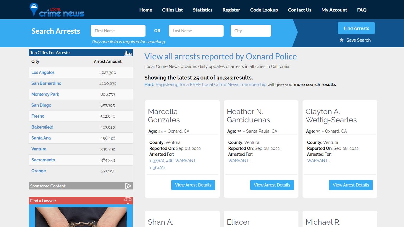 Arrests reported by Oxnard Police | Local Crime News